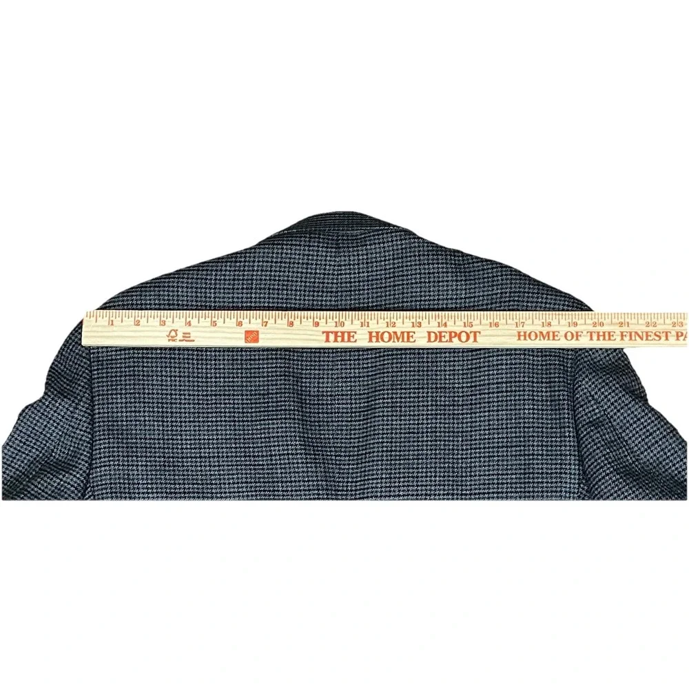 Chaps Ralph‎ Lauren 42R Gray Black Houndstooth 100% Lambswool Blazer Sports Coat